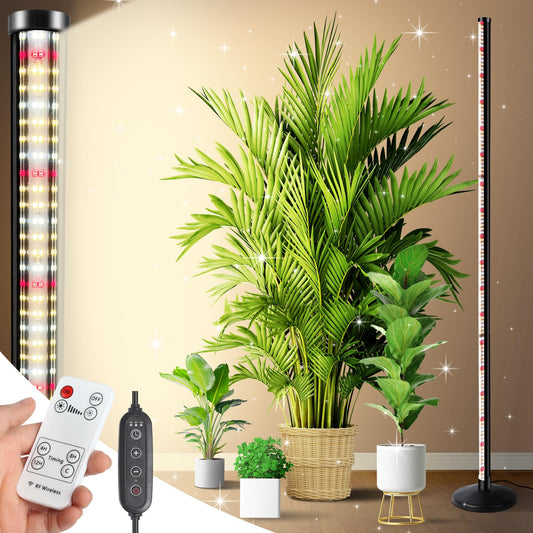 Skorter | Standing Grow Light For Indoor Plants With Remote Control|Timer,6000K 243 LEDs Grow Light For Seed Starting,Full Spectrum 48&quot; Tall Plant Light For Indoor Growth,Plant Lamp For Wide Coverage In Indoor Plants