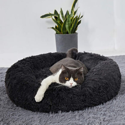 Skorter | PawNest Calming Donut Cat Bed | Round Plush Nest | Stress-Reducing & Cozy | Perfect for Cats & Small Dogs