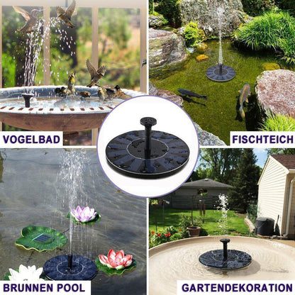 Skorter | Solar Energy Fountain Pump WaterSoft – For Pond, Birdbath or Garden Decoration