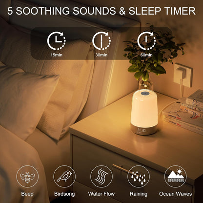 Skorter | Aurora Wake-Up Light with Natural Sounds – Gentle Sunrise Alarm Clock for a Refreshing Start