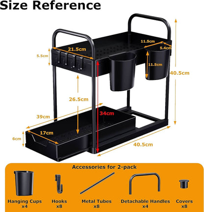 Skorter | EcoSpace - 2-tier under-desk shelf