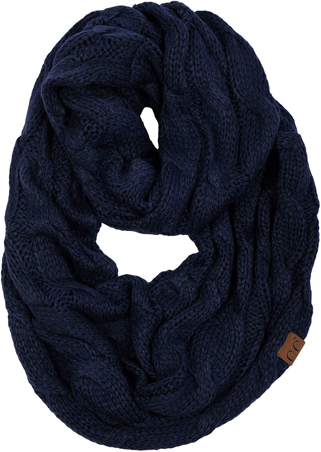 Skorter | Funky Junque’s Beanies Matching Ribbed Winter Warm Cable Knit Infinity Scarf