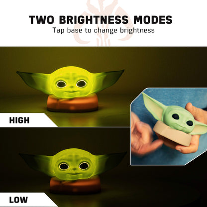Skorter | Star Wars Baby Yoda Led Night Light - Green Silicone Lamp, Battery/Usb Powered, Collector's Edition