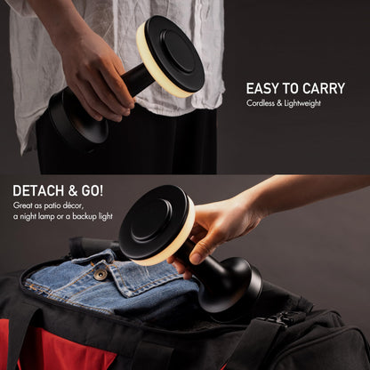 Skorter | O'Bright Portable Led Table Lamp, Touch Sensor, 3 Brightness Levels, Rechargeable Night Light - Matte Black
