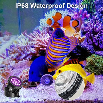 Skorter | T-Sun 5 Head Rgb Led Spotlight With Remote Control - Underwater Spotlights For Garden, Pool, Aquarium
