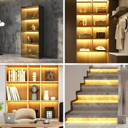 Skorter | Wobane LED Shelf Lighting Kit, 4Pcs 20" Warm White Strip Lights For Cabinets & Displays