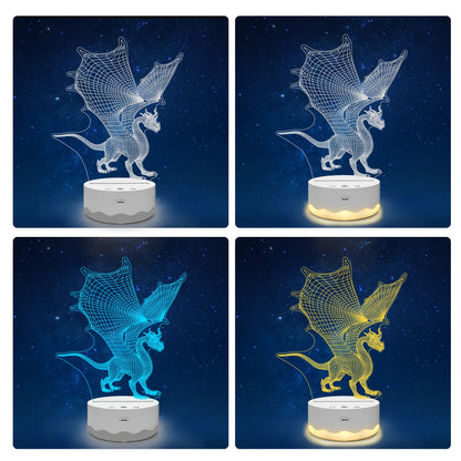 Skorter | Anywin Dragon Lamp 3D Night Light With Timer & Dimmable - Fantasy Gifts For Kids & Women