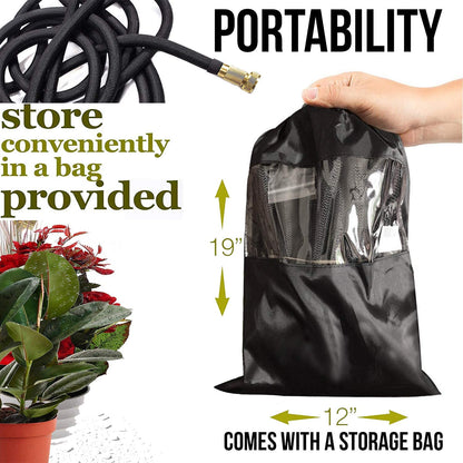 Skorter | AquaFlex Expandable Garden Hose – Lightweight, Flexible, Leakproof Water Hose with Brass Connectors