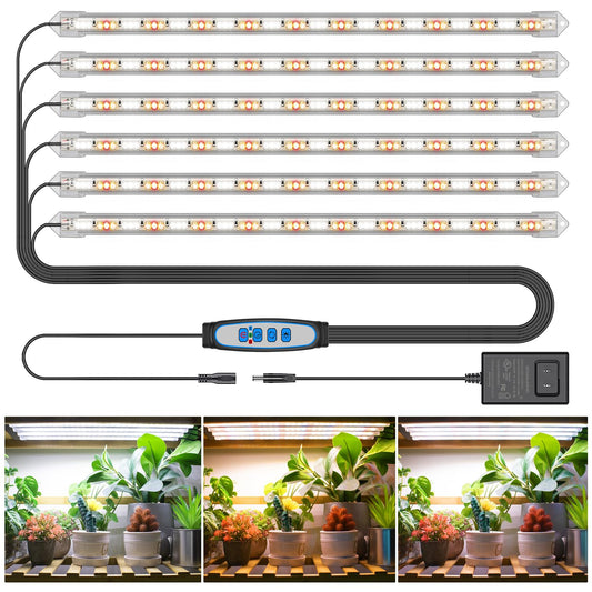 Skorter | Charcoal Led Plant Growth Light Pole, 36W 360 Leds Growth Light For Indoor Plants Full Spectrum With 6/12/16H Timer, 660Nm/3000K/6000K Sun-like Growth Lamp For Seed Starting Hydroponics Succulents