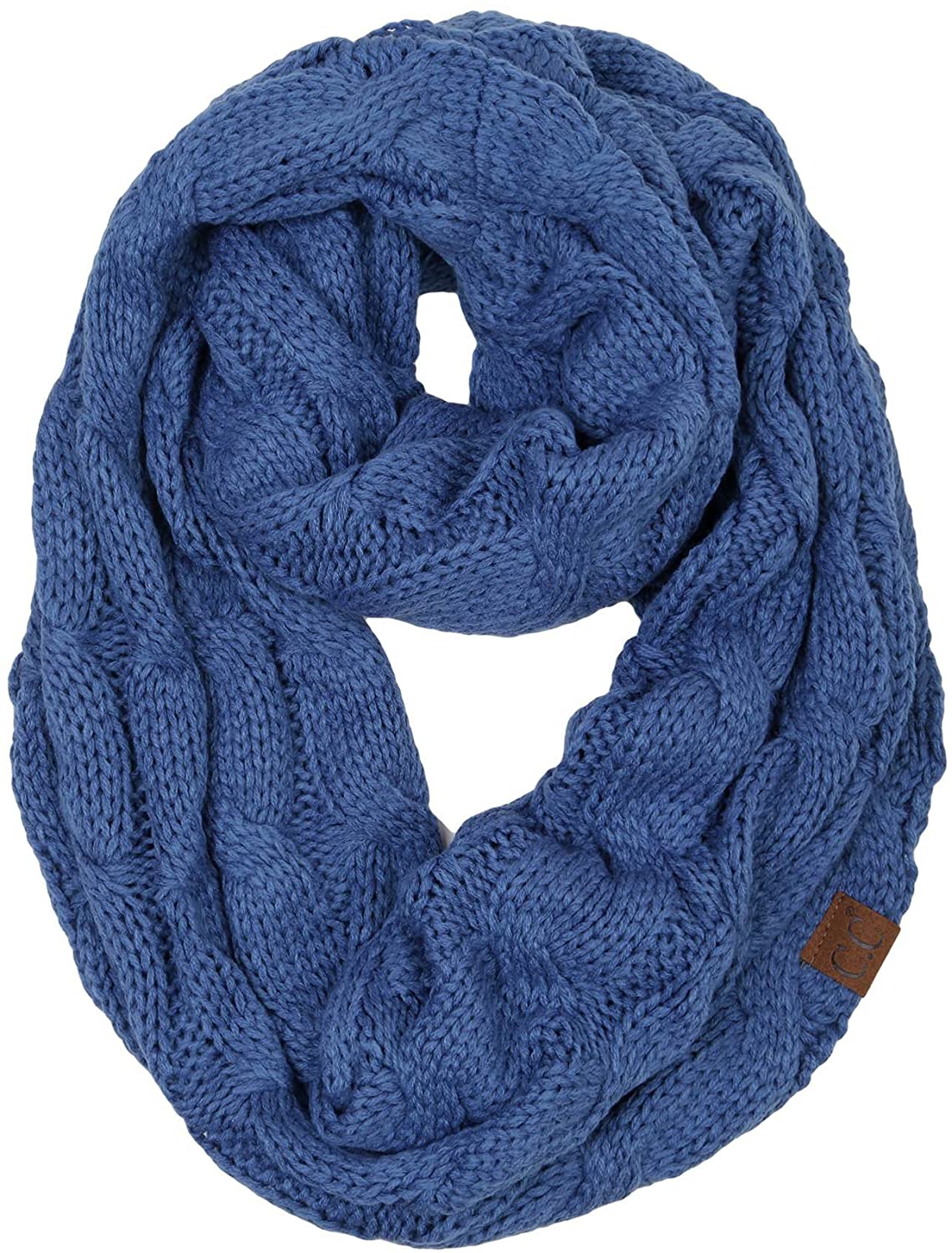 Skorter | Funky Junque’s Beanies Matching Ribbed Winter Warm Cable Knit Infinity Scarf