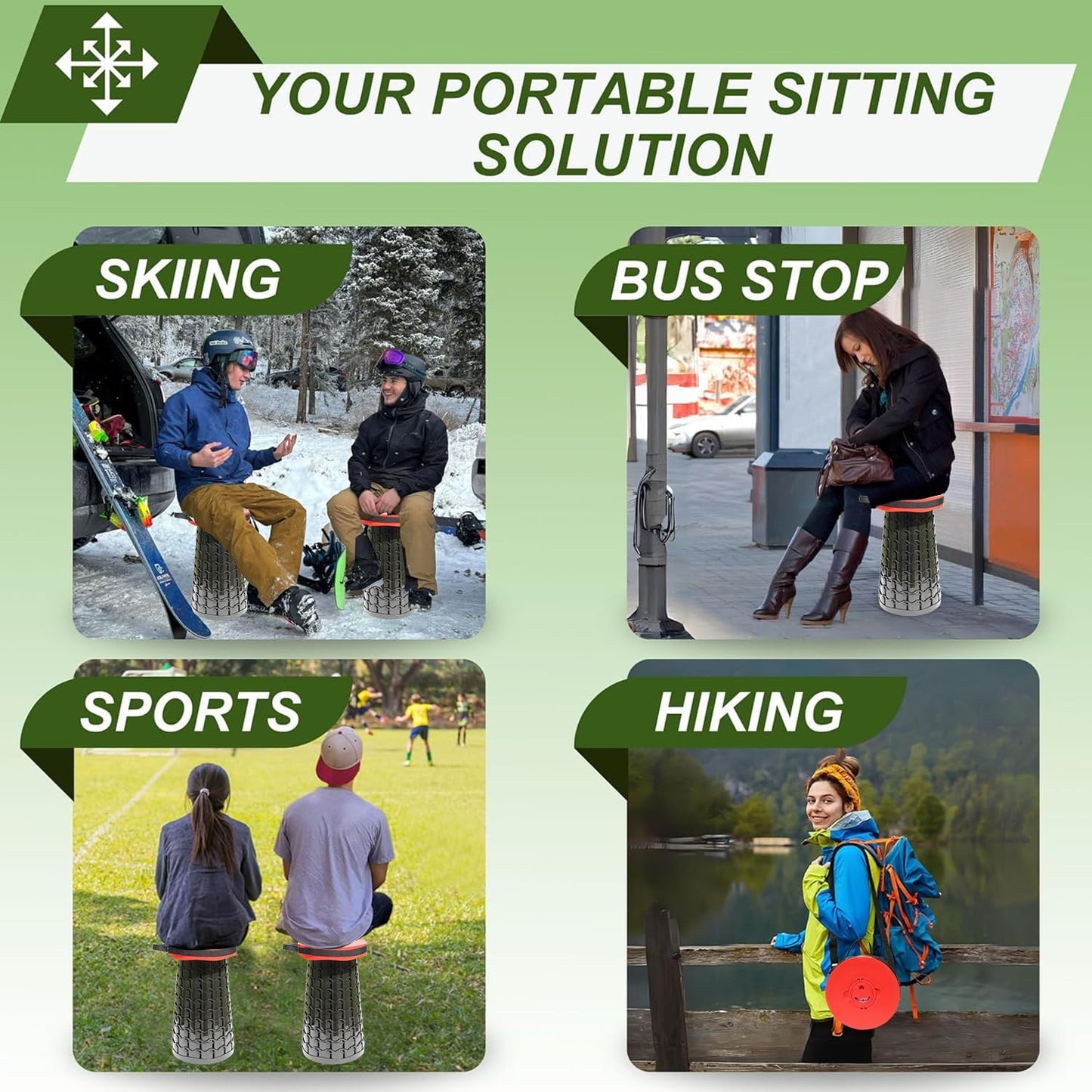 Skorter | Collapsible Stool with Cushion – SitMax