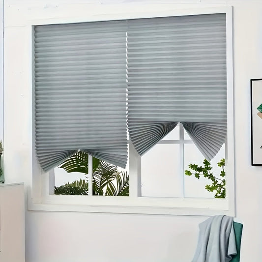 Skorter | 1 Piece Cordless Room Darkening Curtain - Light Filtering, Curved Window Cover for Living Room and Bedroom