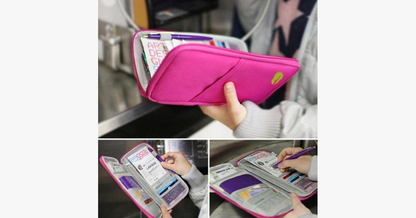 Skorter | Travel wallet with zipper - Classic design - Multicolor - Separate compartments for business cards