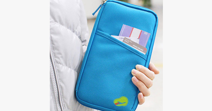 Skorter | Travel wallet with zipper - Classic design - Multicolor - Separate compartments for business cards