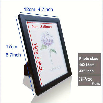 Skorter | 3-part Wooden Picture Frame - Classic Picture Frame for Wall and Table Decoration, Perfect for Parties and Gifts