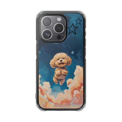 Skorter | Fluff's - Pookie Poodle Floating in Space Magnetic Clear Case for iPhone Series