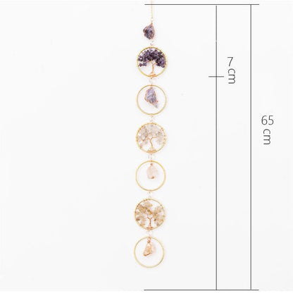 Skorter | Crystal Tree of Life 6 Rings Wall Decor Ornament