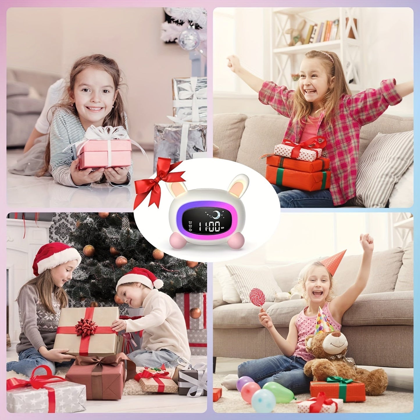 Skorter | BunnyTime - Cute Sleepytime Alarm Clock with Music and Night Light
