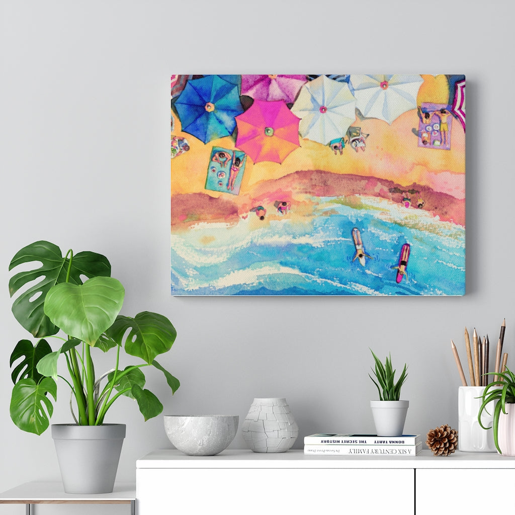 Skorter | Day at The Beach Canvas Gallery Wraps Wall Art