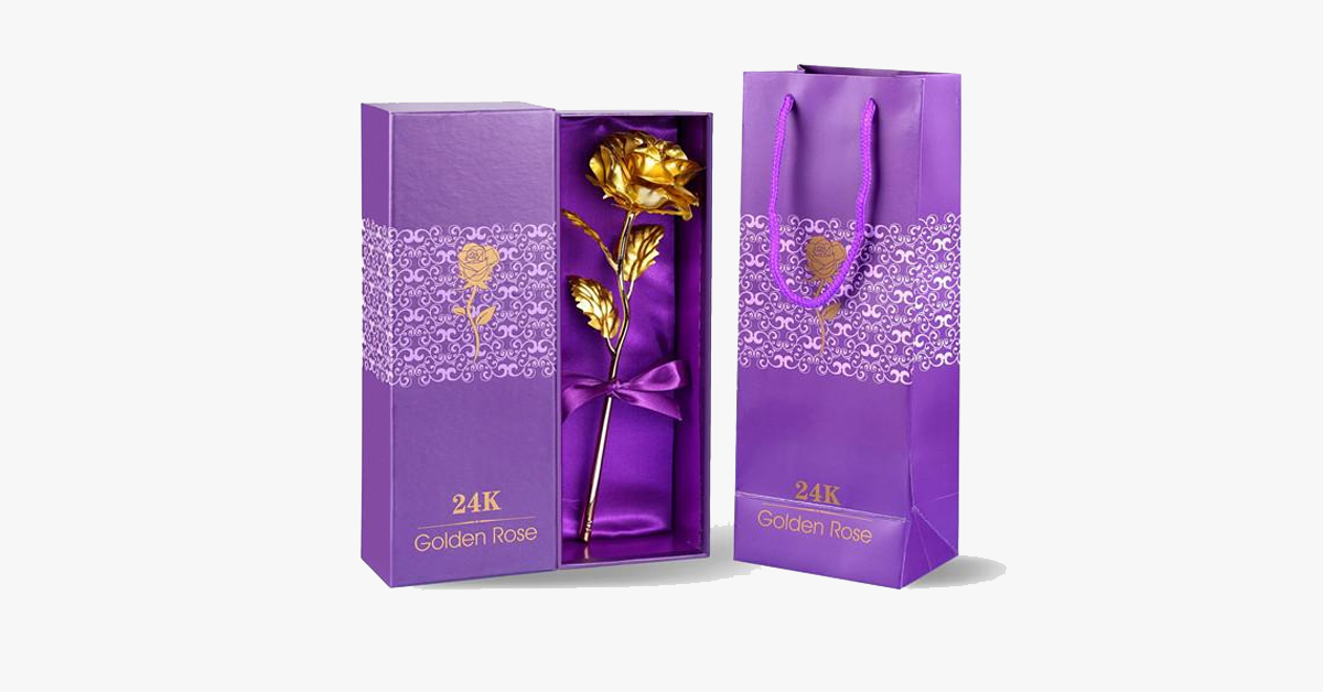 Skorter | 24K gold-plated real rose with gift box