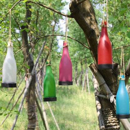 Skorter | 5 Piece Solar Wine Bottle Light Outdoor Decoration Plastic LED Hanging Light