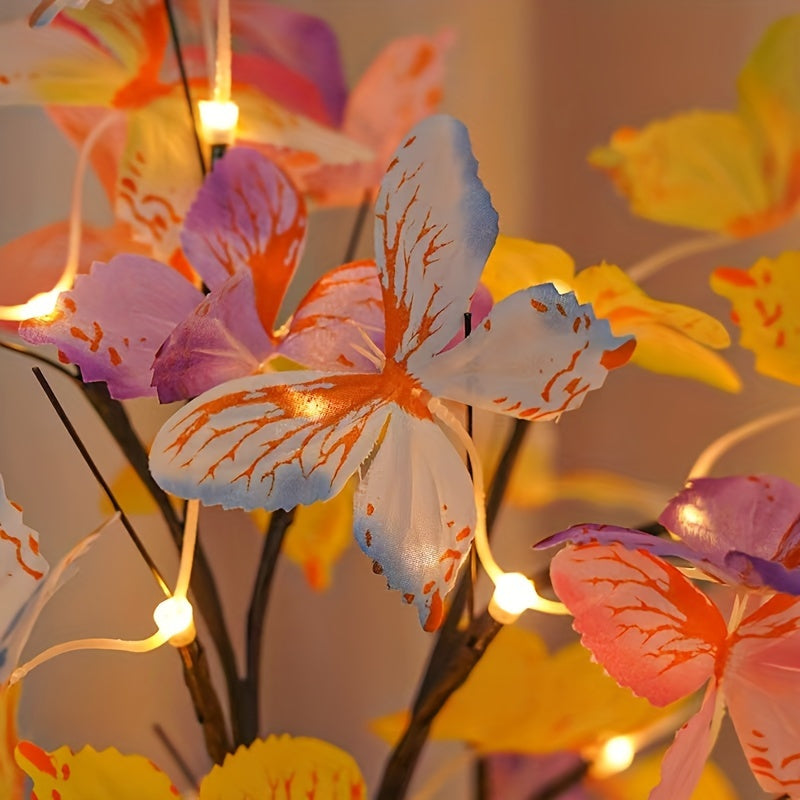 Skorter | GlowBirch - Elegant LED Birch Butterfly Lamp for Room and Festive Atmosphere