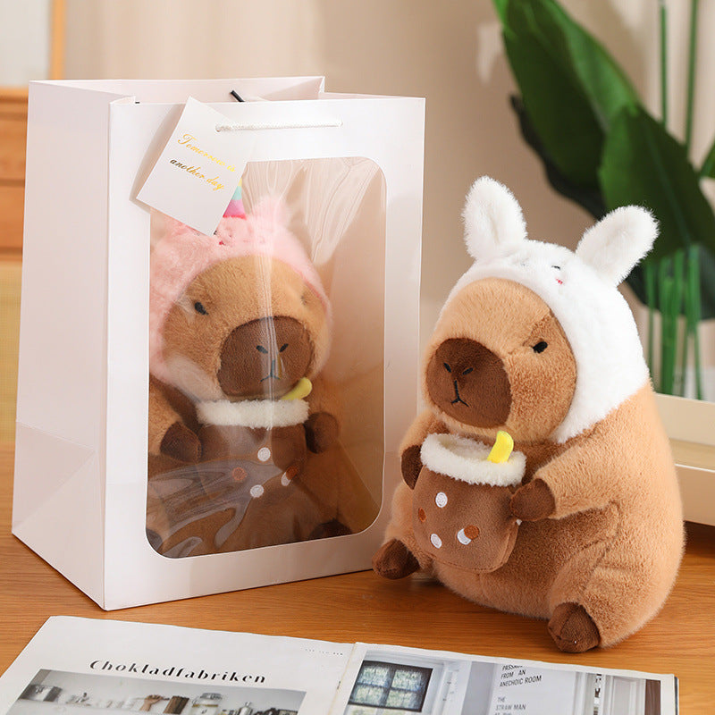 Skorter | CuddleCapy Cuddle Doll Plush | Capybara & Rabbit Design | Soft Cuddle Toy in Various Styles & Sizes
