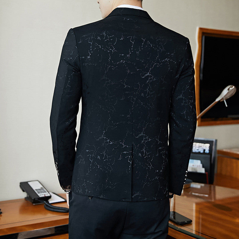 Men's elegant blazer with marbled design Skorter