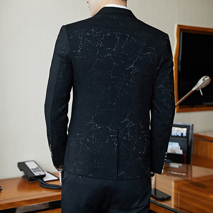 Men's elegant blazer with marbled design Skorter
