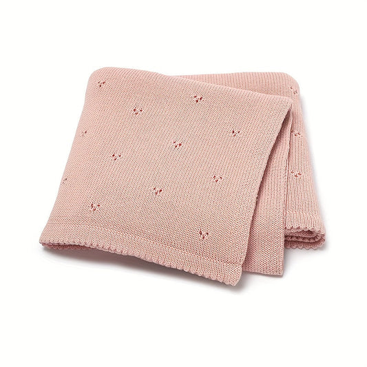 Skorter | Baby Knitted Solid Color Blanket, Stroller Cover Air-Cooled Blanket Easter Gift, Halloween, Christmas Gift