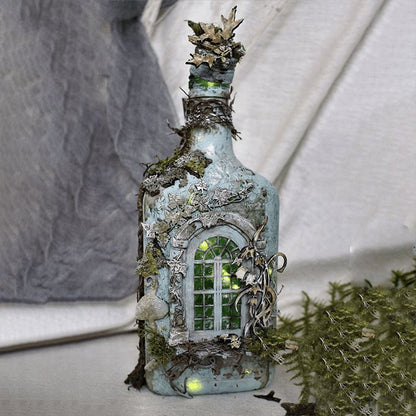 Skorter | Altered Art Bottle - Mystical forest stories