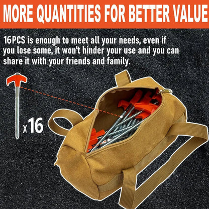 Skorter | 8" Screw in Tent Stakes - Ground Anchors Screw in