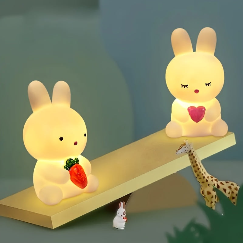 Skorter | BunnyGlow - Cute Bunny Lamp with LED Light for Decoration and Night Lighting