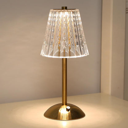 Skorter | Golden Crystal Table Lamp - Elegant Touch Controlled LED Lighting