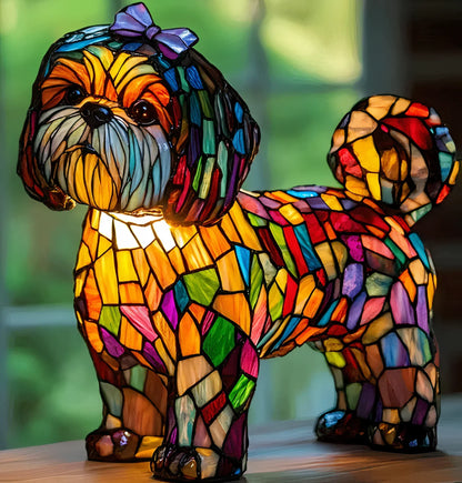 Skorter | GlowPaw Dog Tribute Lamp – Handmade Acrylic Night Light for Dog Lovers (USB Powered)