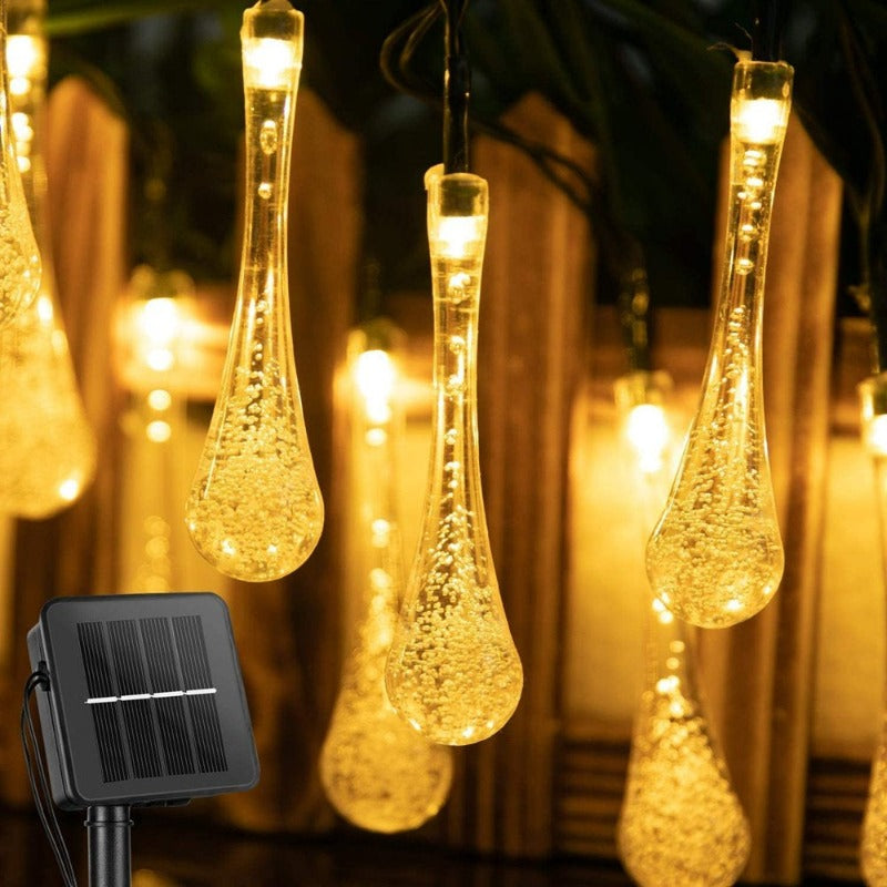 Skørter | 30 LED 21Ft Crystal Solar Lights Outdoor, Waterproof, 2 Modes, Solar Powered for Garden