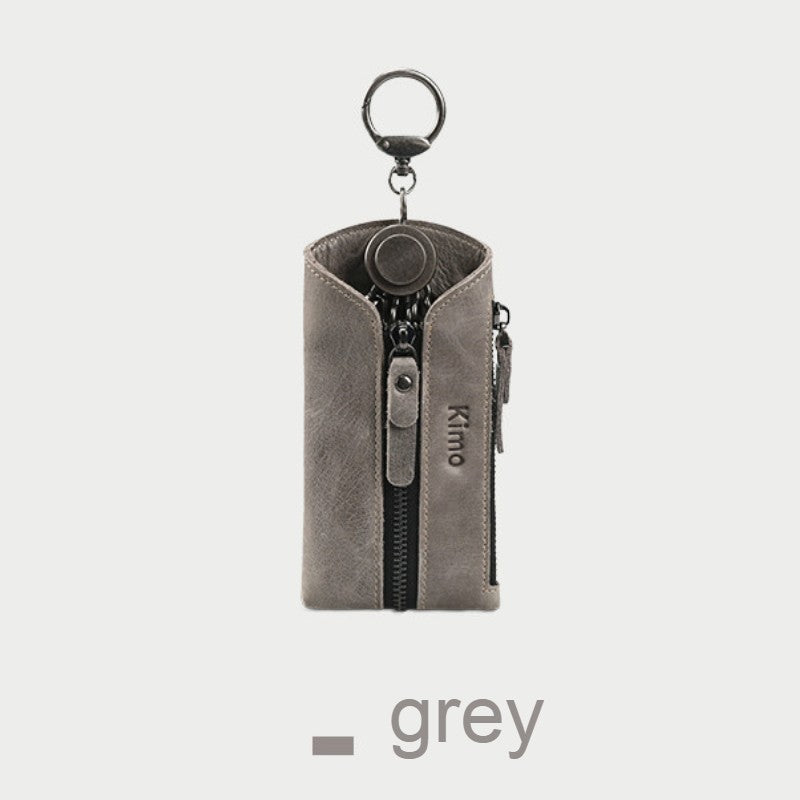 Skorter | 7-in-1 Portable Leather Key Case with Zipper Coin Purse, for Men & Women