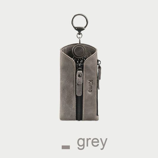 Skorter | 7-in-1 Portable Leather Key Case with Zipper Coin Purse, for Men & Women