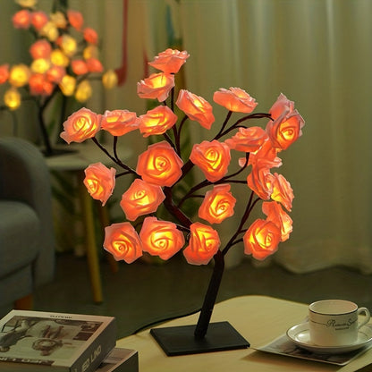 Skorter | RozenLight - LED Flower Table Lamp with USB, Mood Light