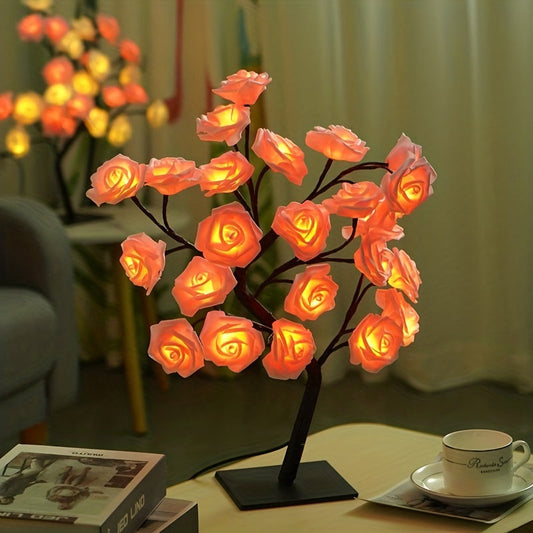 Skorter | RozenLight - LED Flower Table Lamp with USB, Mood Light