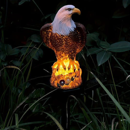 Skorter | SolarGlow - Decorative Eagle Solar-Garden Lamp, Clear LED for Patio & Lawn