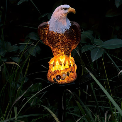 Skorter | SolarGlow - Decorative Eagle Solar-Garden Lamp, Clear LED for Patio & Lawn