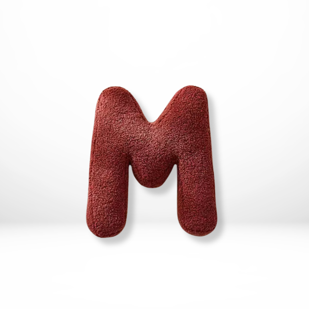Skorter | Alphabet Cushion Velura – Soft Velvet Decorative Cushion in Every Letter of the Alphabet