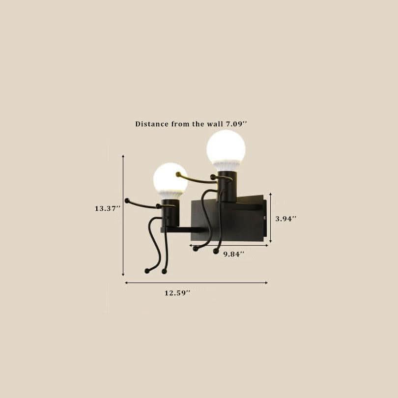 Skorter | Metal Master - Robot Wall Lamp of Wrought Iron