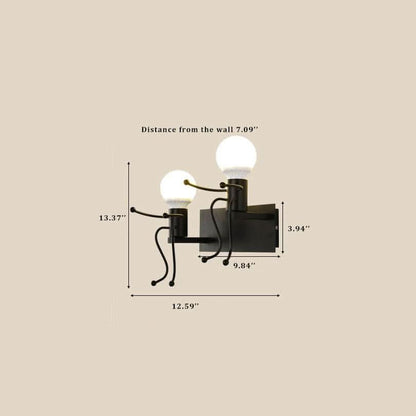Skorter | Metal Master - Robot Wall Lamp of Wrought Iron