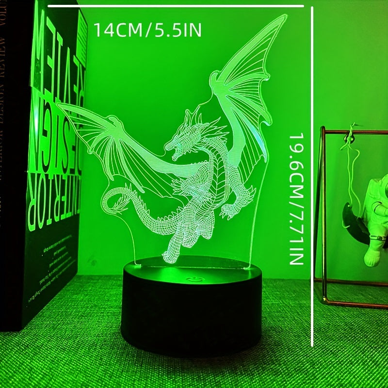 Skorter | DinoLight - 3D Dinosaur Night Light with Touch Control, RGB Light