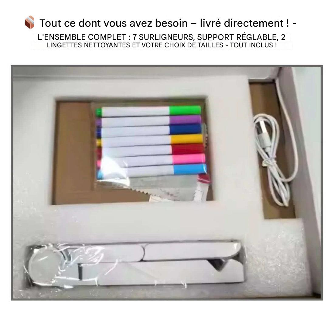 Skorter | Kiddli LED-ritbräda – Återanvändbar skrivbräda med ljuspenna