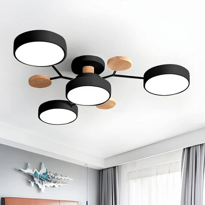 Skorter | Contemporary Round Iron LED Chandelier | Energy-Efficient. Stylish Lighting for Living Rooms. Dining Areas & Entryways