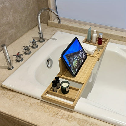 Skorter | Bamboo Bathtub Tray - For Ultimate Relaxation