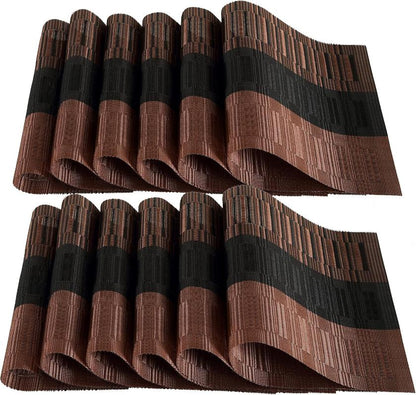 Skorter | 12 PCS Brown Washable Covers, Non-Slip Covers for Kitchen Dining Table
